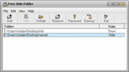 Nascondere le cartelle di Windows con FHF