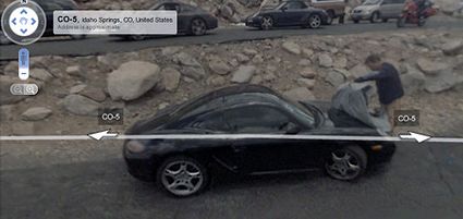 Google Street View ne combina una delle sue: immortala dei prototipi Porsche in Colorado! Google Street View ne combina una delle sue: immortala dei prototipi Porsche in Colorado!