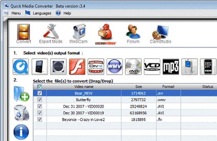 Convertitore universale per file multimediali Quick Media Converter