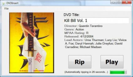 DiskInsert Freeware Rip o Play in Autoplay di Film DVD