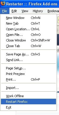 Addon Restarter per Firefox riavvio senza perdita di informazioni