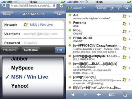 Chattare con MSN Messenger su iPhone