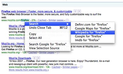 SimpleSearch ricerca contestualizzata anche per Firefox