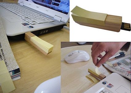 Chiavetta USB e Post-it integrati per gli smemorati
