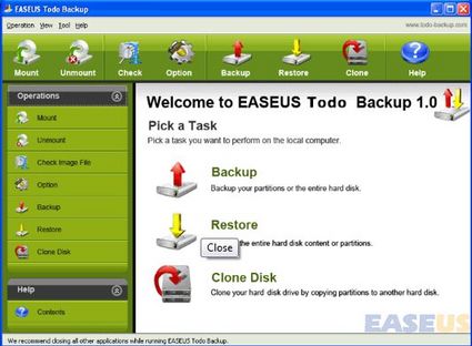 Backup e Restore del PC freeware
