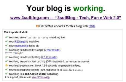 Il mio blog sta funzionando?