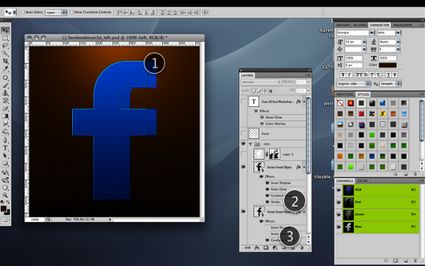 Icona Facebook 3D con Photoshop
