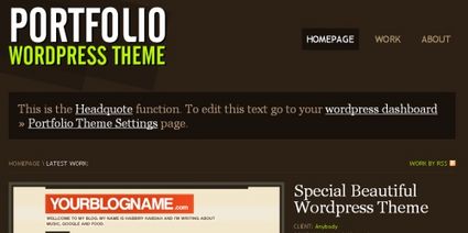 Wordpress temi per creare un portfolio online