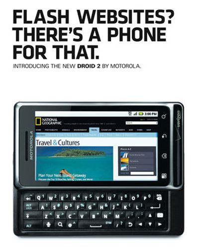 Motorola provoca l'iPhone con il suo nuovo Droid2 Motorola provoca l'iPhone con il suo nuovo Droid2