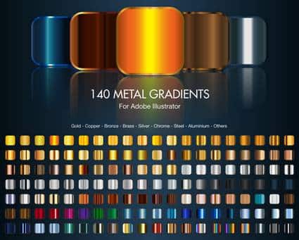 Gradienti metallici per Adobe Illustrator