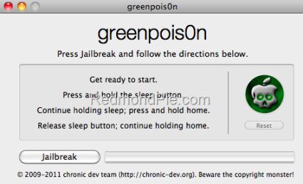 Jailbreak iOS 4.2.1 per iPhone 4,3GS, iPod Touch 2G,3G,4G e iPad con greenpois0n [GUIDA WIN E MAC]