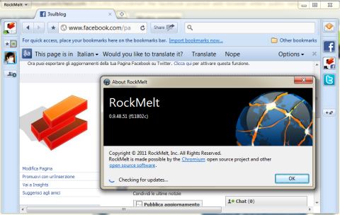 Esce la prima beta pubblica di RockMelt, il browser fatto a misura per Facebook