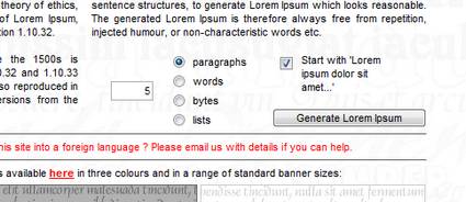 Lorem Ipsum generator